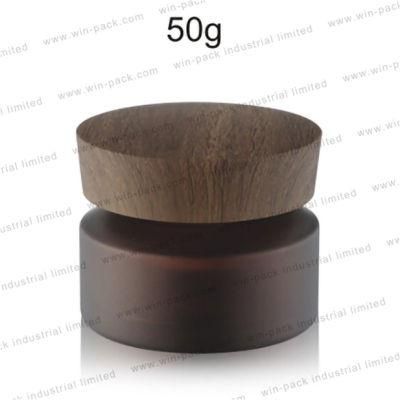 2020 Hot Seller Glass Body 50g Cream Container Jar for Cosmetics Packing