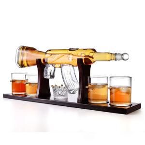 Unique Gun Custom Shaped 500ml Glass Bottle