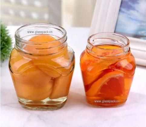 Clear Glass Pickle Jar with Black Metal Cap
