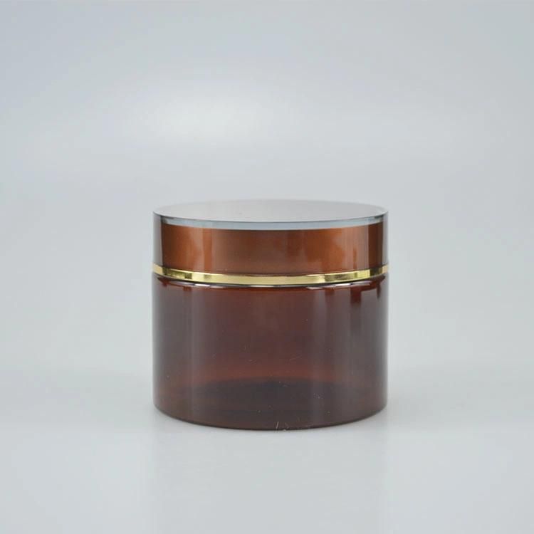 Vitamin Capsule Bottle Amber Capsule Container 290 Ml Wide Mouthed Plastic Bottle for Packaging