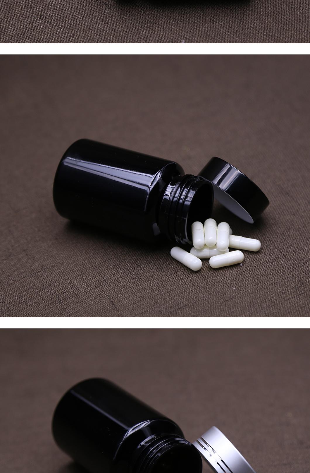 Factory Quality 100ml Black Plastic Capsule Health Food Pet Bottle