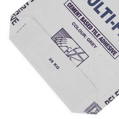 25kg 3 Layer White Kraft Paper Bag High Quality Kraft Paper Valve Bags Packaging Sacks