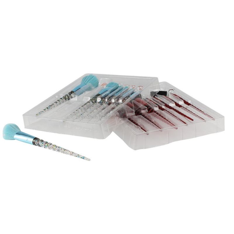 Custom Plastic Cosmetic Makeup Brush Set Packaging Box Trays