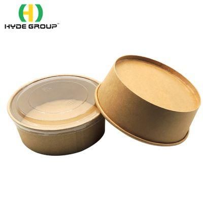 Food Store Bowls Kraft Paper Container Natural Material Big Volumes