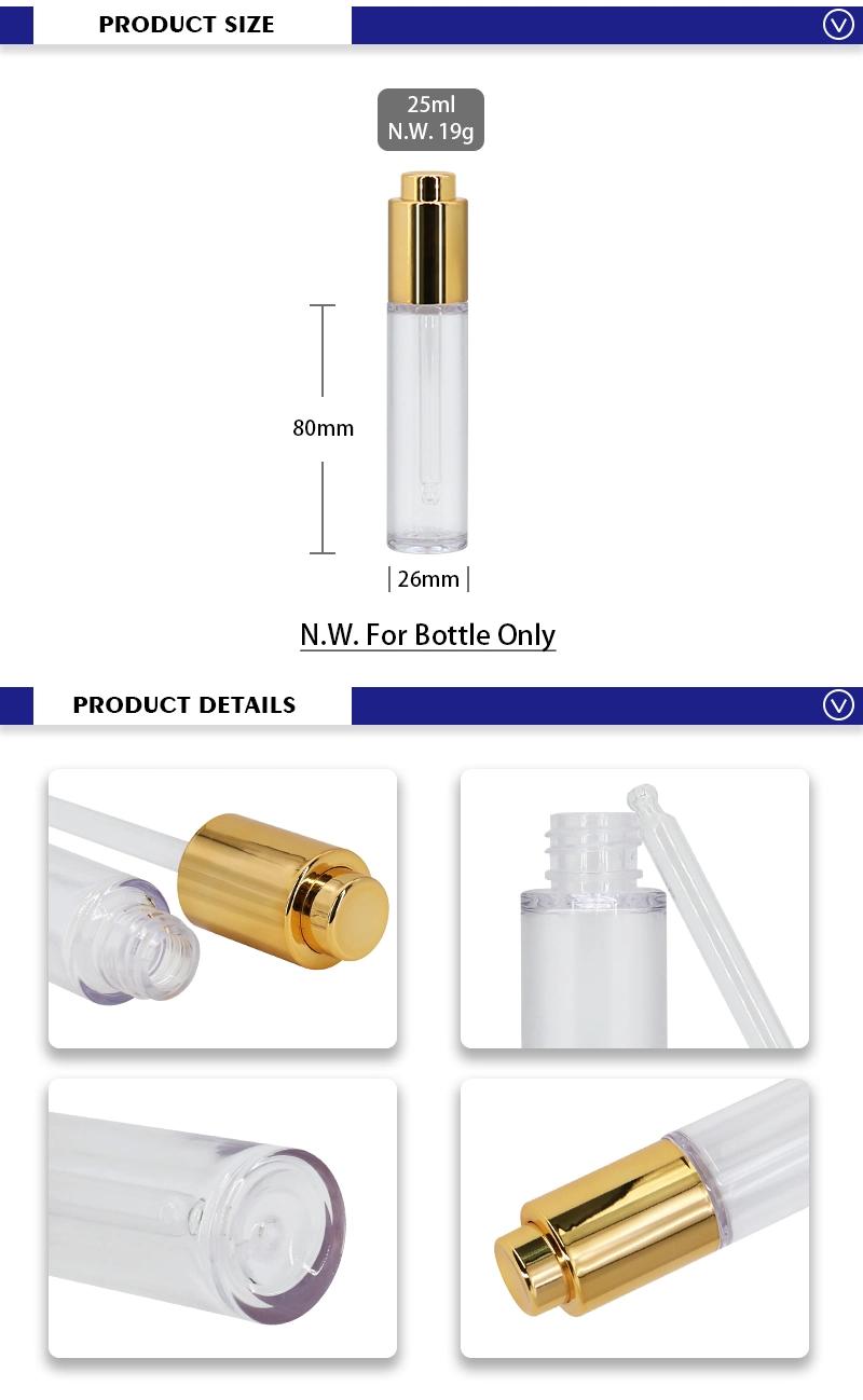 25ml PETG Eco Refillable Dropper Bottles Press Lotion Dropping Bottle
