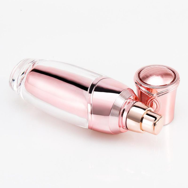 50ml Pink Silver Empty Acrylic Pump Lotion Bottle