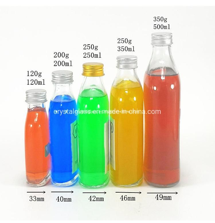 50ml 100ml 200ml 250ml 350ml 500ml Empty Flat Wine Whiskey Glass Bottle for Liquor Cold Brew Coffee Square Milk Tea with Plastic Black Caps