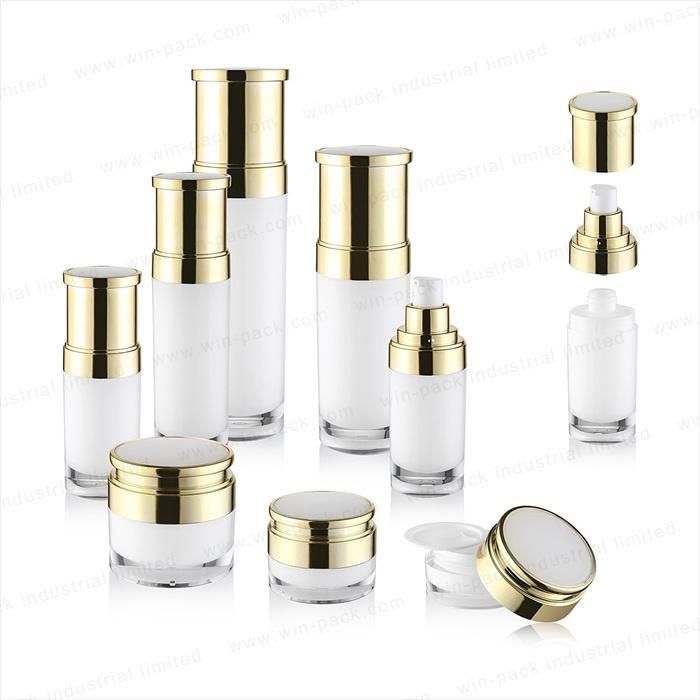Luxury Round Acrylic Lotion Bottles for Cosmetics Packing 30ml 50ml 80ml 150ml