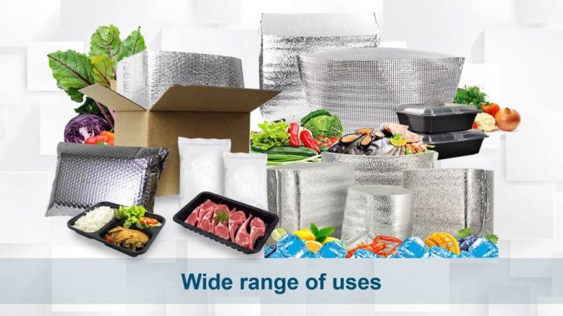 Aluminium Foil Insulated Bag Thermal Insulation Bags for Transportation Food Delivery Keeping Cooler or Warm Multi Size