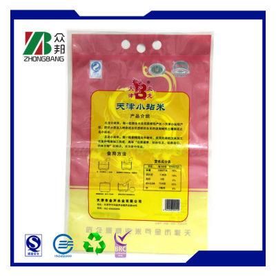 ZB Packaging Custom Print Rice Packaging Bag with Handle