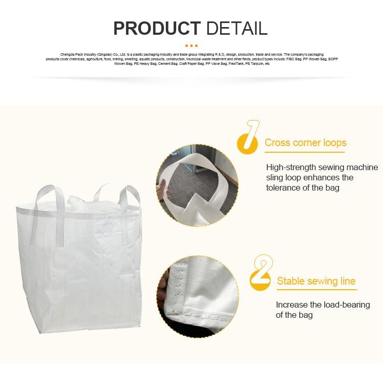 500kg 1000kg 1200kg 1500kg FIBC Bulk Bags PP Jumbo Big Bags for Sand