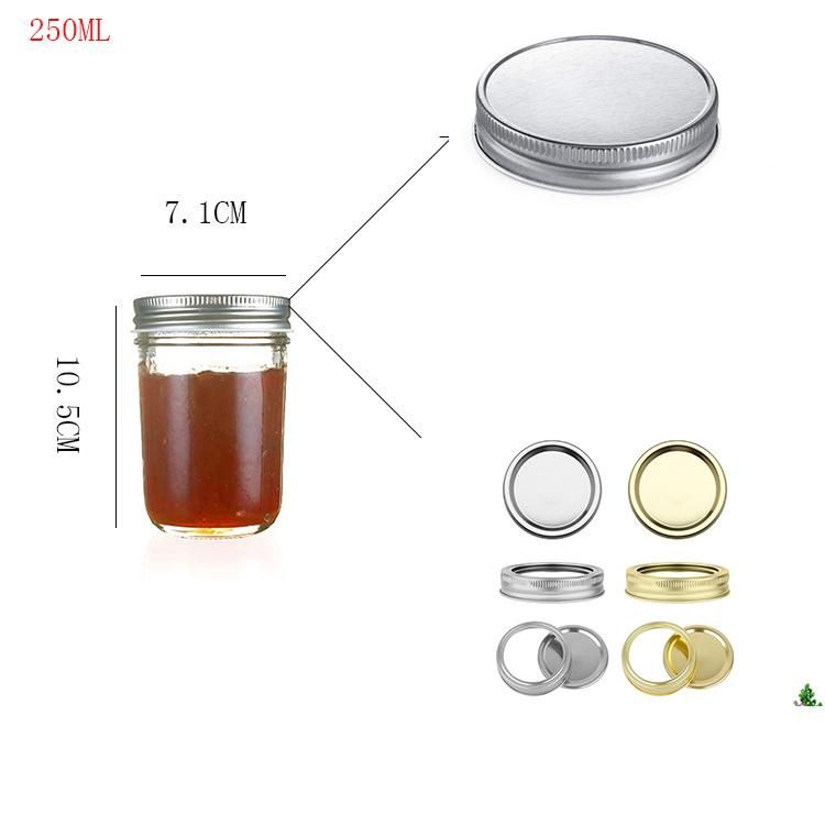 8oz Empty Mason Jam Jars Mason Cupcakes Jars with Screw Metal Lids