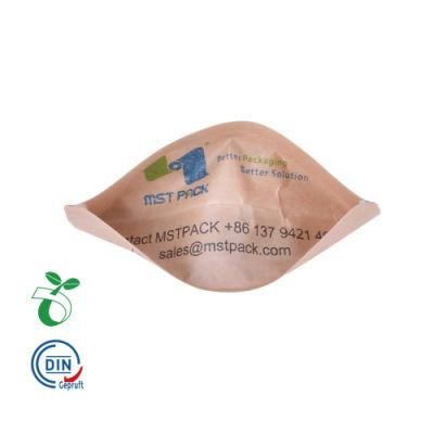 Custom Print Food Packaging Bags Corn Starch Bio Degradable Compostable Pouch 100% Recycle Fsc Paper Bag
