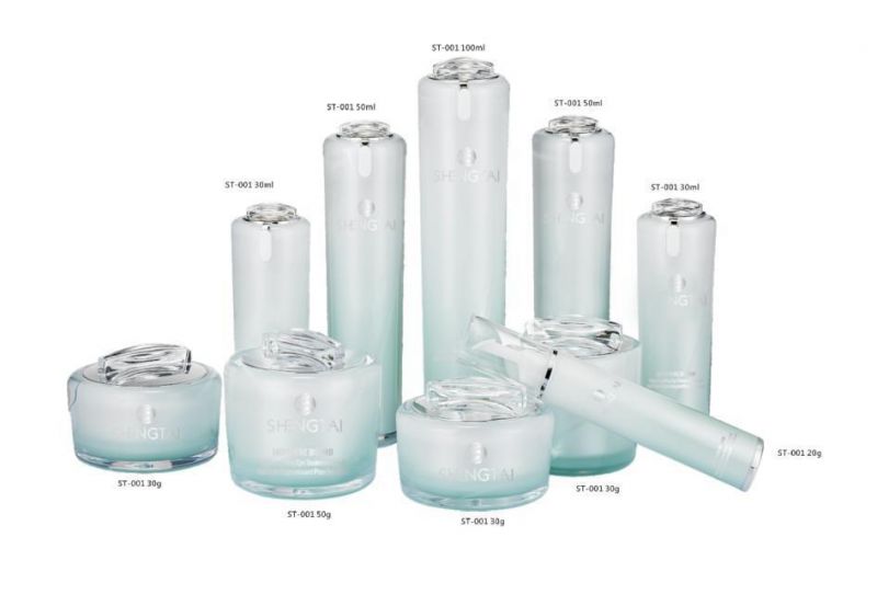 Ys007 Packaging Empty Luxury Blue Serum Bottle Cosmetic Glass Bottle and Jar Wholesale Have Stock