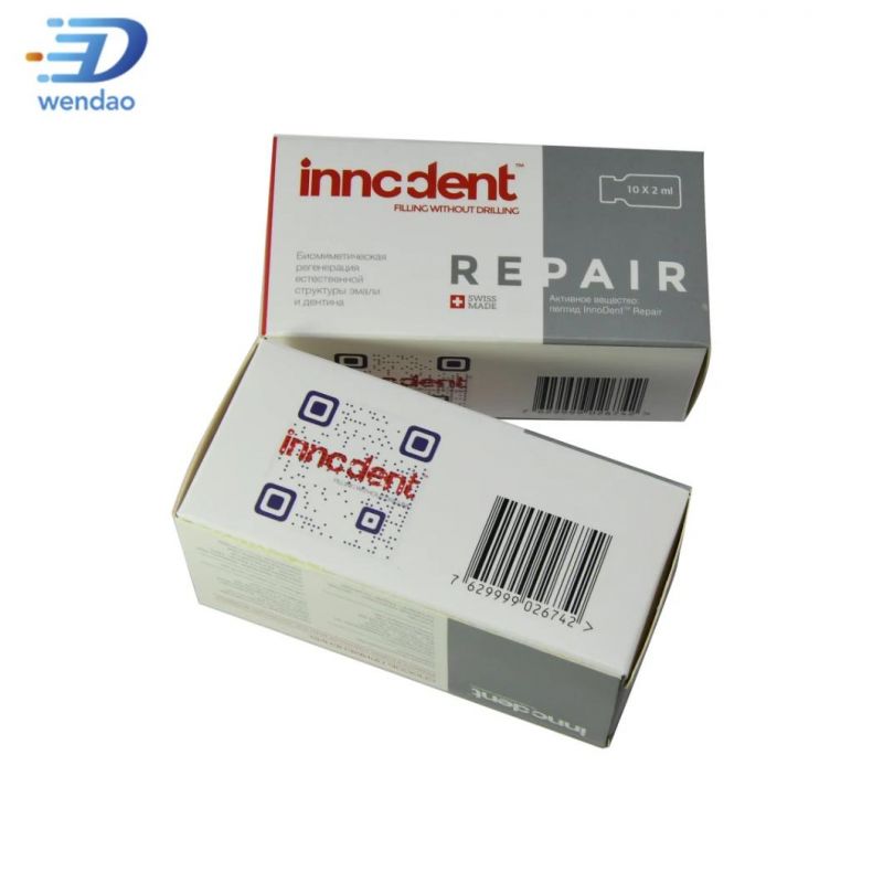 Free Design Printing Small Single Peptide 2ml Vial HCG Box with Labels 2ml 3ml 5ml 10ml Glass Bottle
