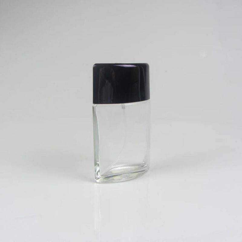 Unique High End Clear Refillable Glass Perfume Bottle