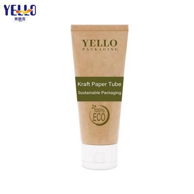 Skincare Packaging Flip Top Cap Kraft Paper Cosmetic Cream Tube with CE