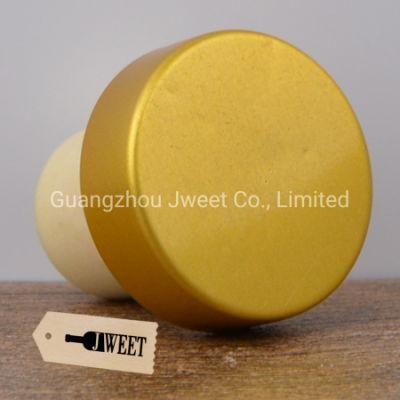 Synthetic Cork Bottle Stopper Gold Aluminum Top Bottle T Cork