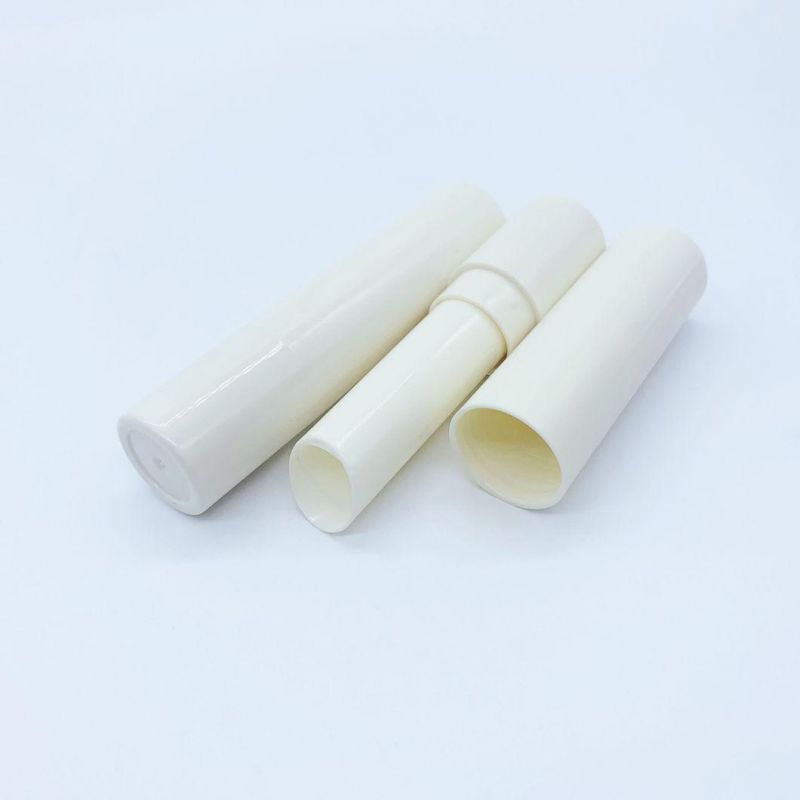Round Beveled Lipstick Tube White Lipbalm Tube