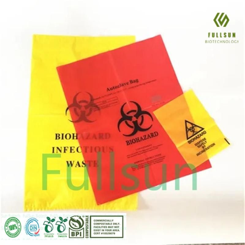 Biodegradable Hospital Compostable Biohazard Disposal Medical Garbage Bag