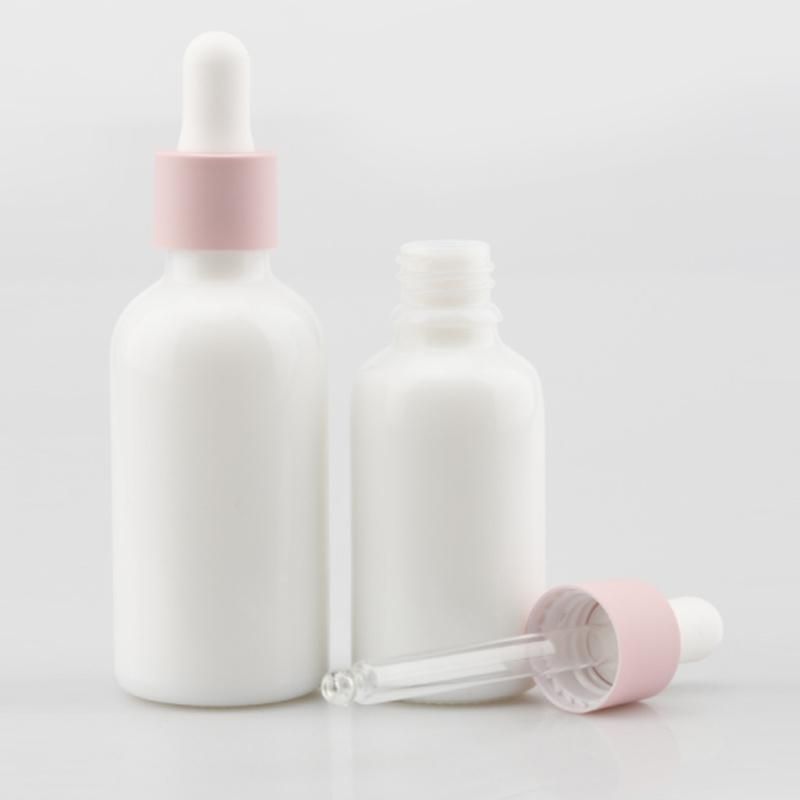 porcelain White Empty Face Serume Liquid Foundation Bottle Custom 30ml Glass Bottles with Box