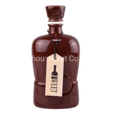 Color Glazing Ceramic Liquor Wine Bottle Vodka Gin Bottle