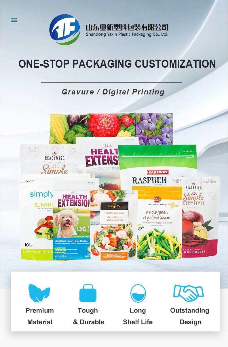 Biodegradable Kraft Paper Digital Printing Stand up Zipper Packaging Bag