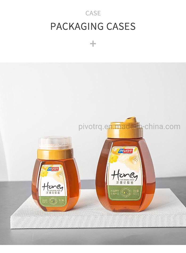 300g 58mm Width Plastic Honey Bottle with Screw Cap for Honey Jams