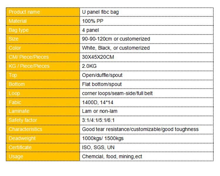 ODM OEM 100% PP Woven Jumbo Bag1000kg Jumbo Sling Bags