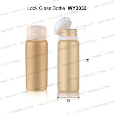 3ml 4ml 5ml 8ml 10ml Wholesales Yellow Unique Cosmetic Glass Lock Containers Bottle for Makeup