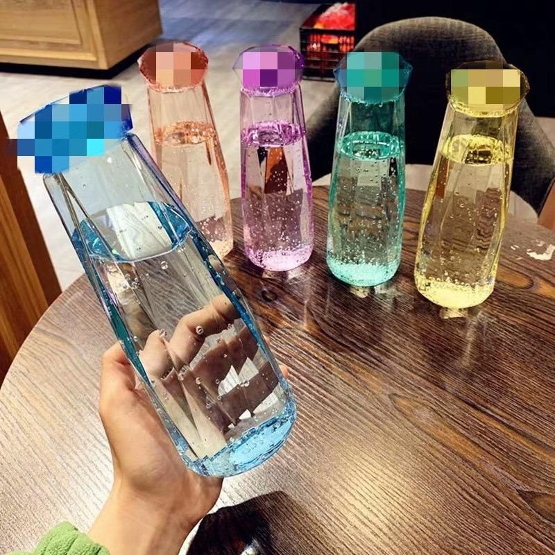 400ml Lovely Crystal Glass Bottle for Water and Juicing Drinking Bottle
