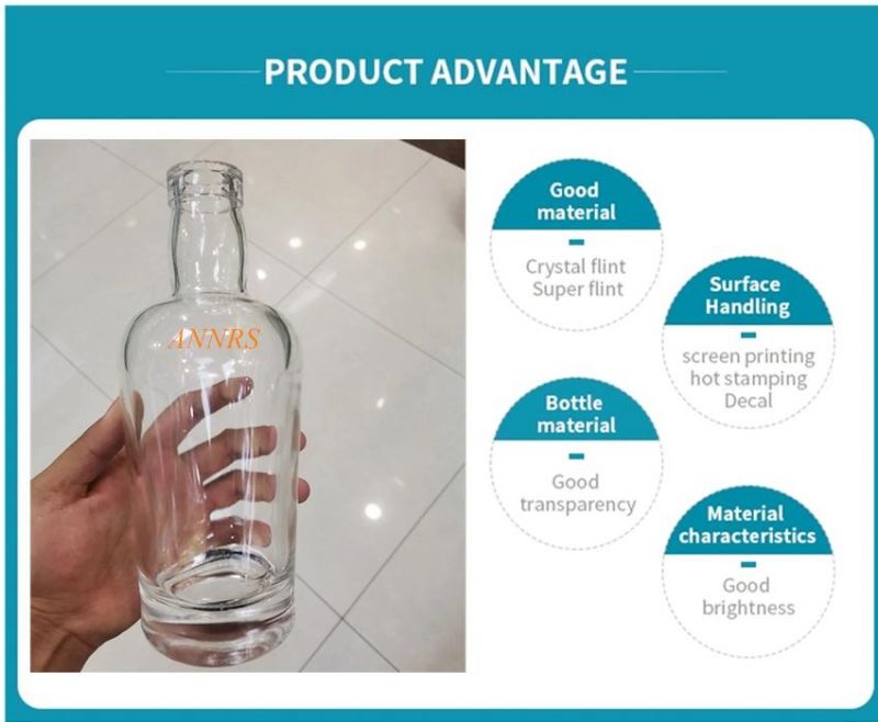 500ml 700ml 750ml 375ml Extra Flint Factory Bulk Empty Whisky Vodka Gin Glass bottles