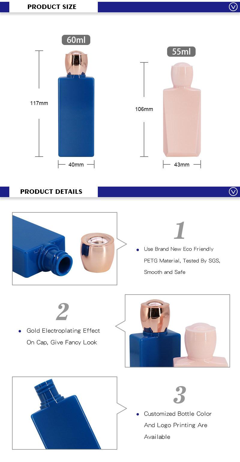 Wholesale Factory Supply Eco Friendly PETG Plastic Small Cute 50ml 60ml Lotion Container