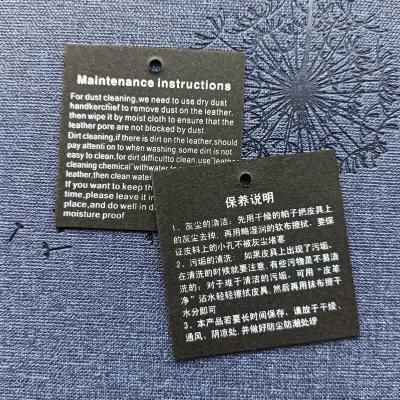 Custom Logo Printed Fashion Luxury Recycled Eco Friendly Apparel Paper Hangtags for Clothing Jeans