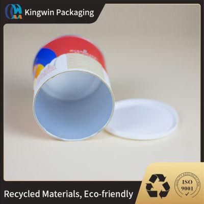 Kraft Paper Box Packaging Tube Metal Lid Premium Customized Airtight Packaging