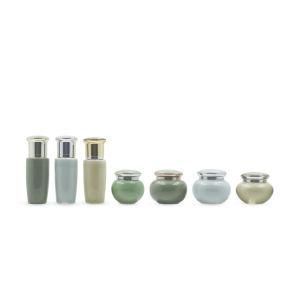 30/40/50g/55ml Ceramics Plastic PP Inner Bottle Crack Grain Cream Jar
