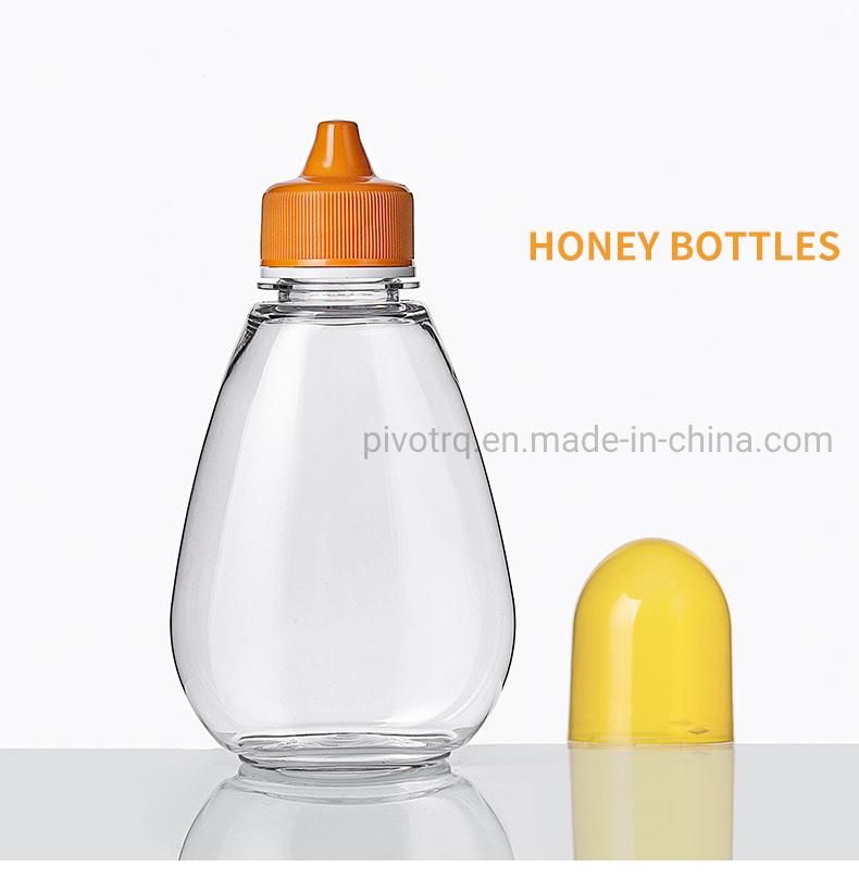 250g Pet Food Grade Clear Squeeze Honey Bottle for Honey Jam Packages