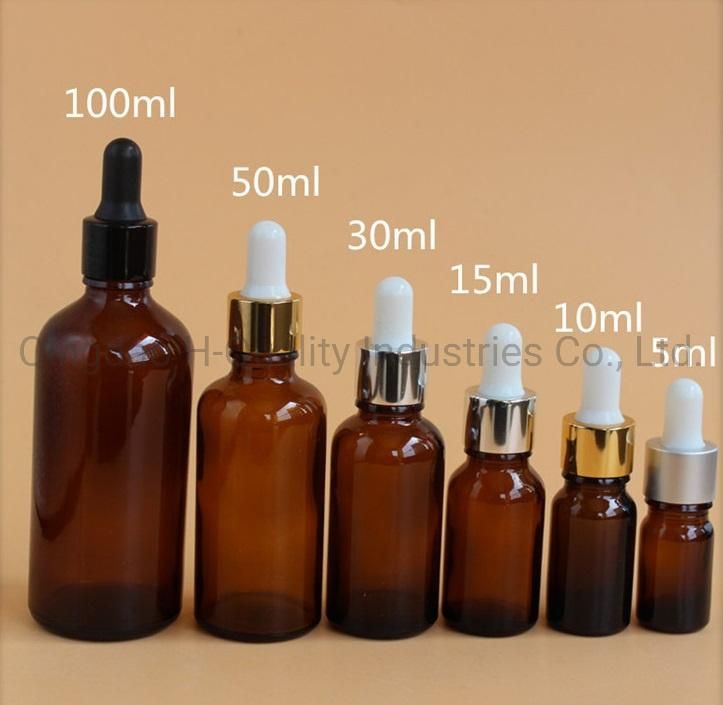 100ml Essential Oil Amber/Blue/Clear Glass Bottles with Screw Caps