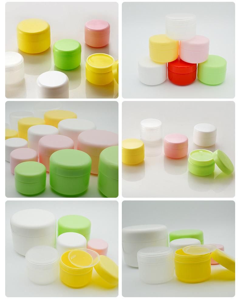 5g10g 20g 30g 50g 100g 200g Double Wall Round Corner PP Cream Jar Plastic Jars of Cream