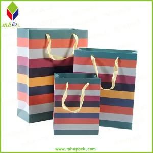 Customized Cmyk Printed Recyclable Paper Bag for Shoes Packaging