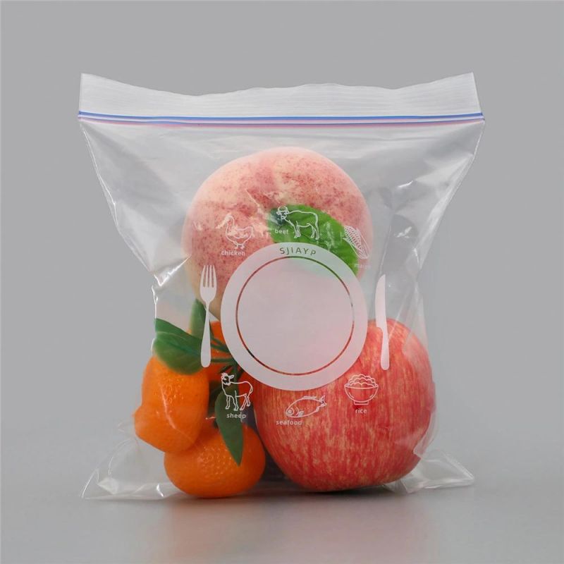 Factory Wholesale BPA Free Food Grade Poly Storage Writable Quart Freezer Bag