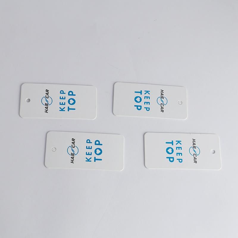 Small MOQ Thick Paper Blue Logo Hang Tag