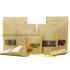 9*14+6cm Brown Kraft Stand-up Pouch with Clear Window
