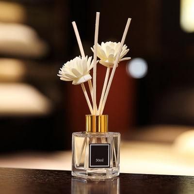 Custom Logo 100ml 200ml Round Fragrance Decoration Glass Bottle Reed Aroma Diffuser