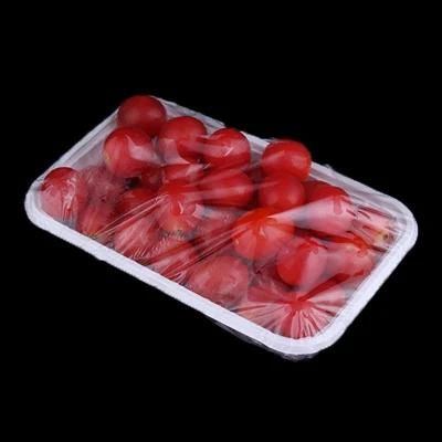 disposable eco-friendly meat or fruit fresh tray in supermarket