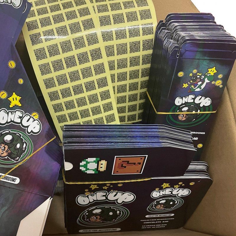 One up Psilocybin Mushroom Chocolate Bars Packaging Box