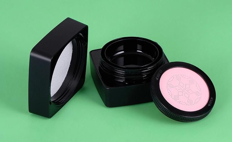 Square Black Customized Empty Silica Gel Air Cushion Box Bb Cushion Case with Silica Gel Sifter
