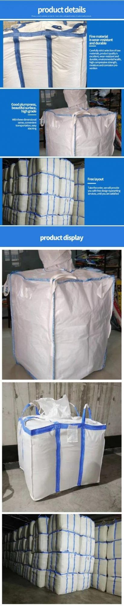 Container Big Bulk Packing 1 Ton PP Jumbo Bag
