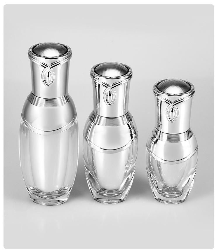 50ml Pink Silver Empty Acrylic Pump Lotion Bottle