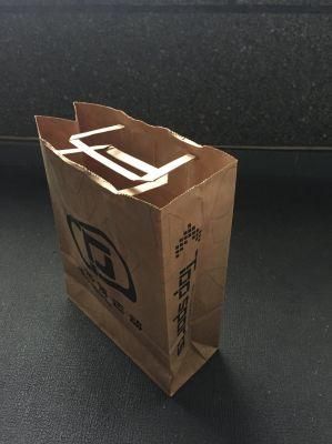Brown Paper Flat Fold Handle Bag
